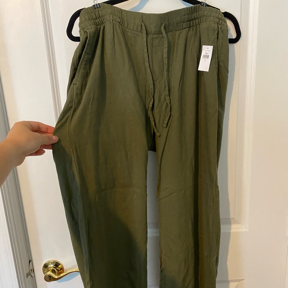 Old Navy - S - Green Linen Pants